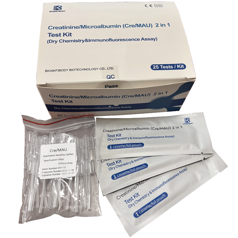 Набір для визначення креатиніну та мікроальбуміну (Cre/MAU) (метод сухої хімії і імунофлуоресцентний метод) №25